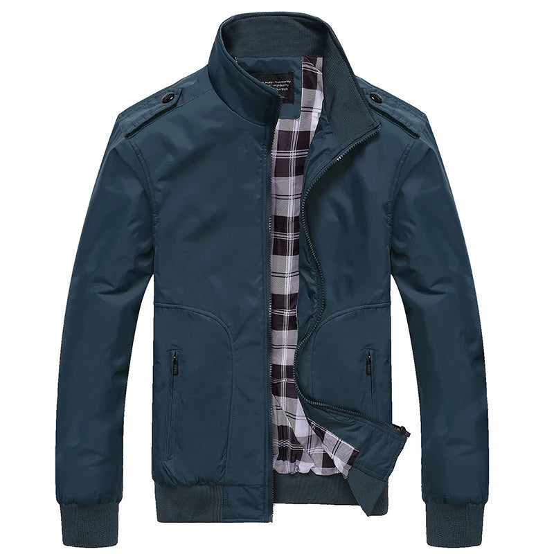 Chaquetas Bomber para Hombre Casual Hombre Color Sólido