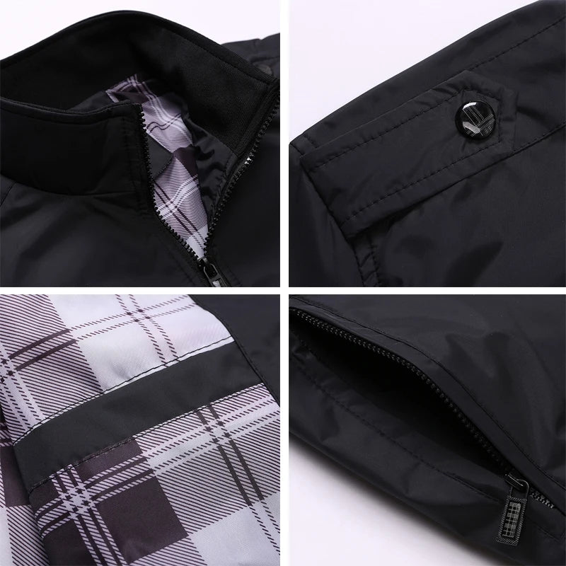 Chaquetas Bomber para Hombre Casual Hombre Color Sólido