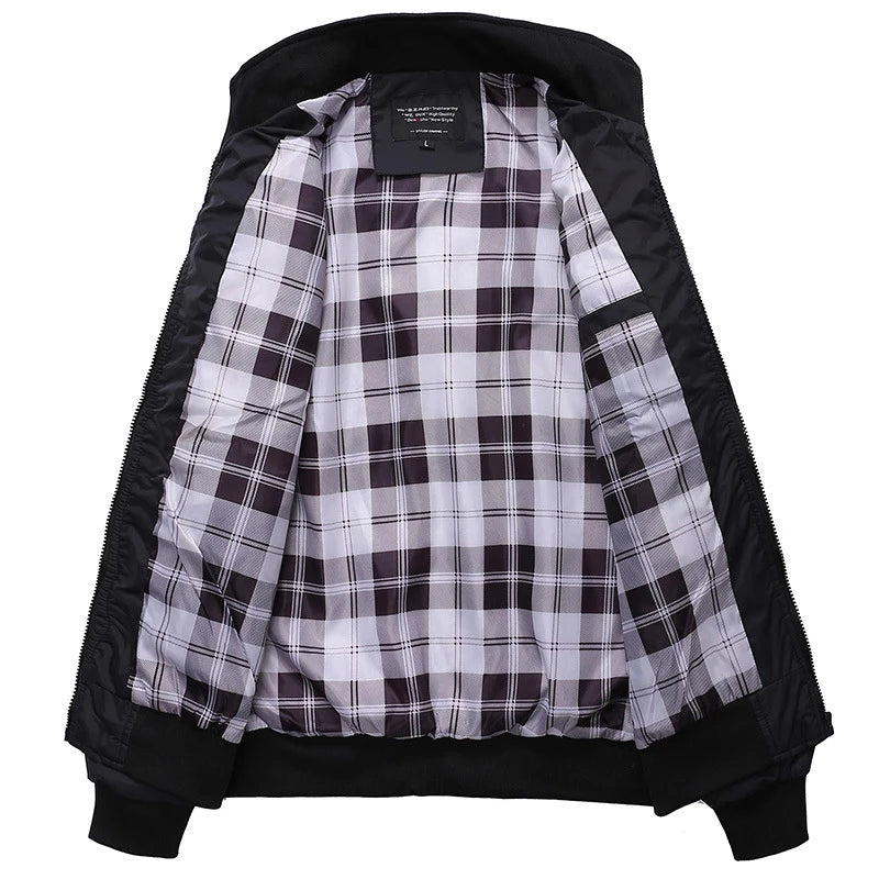 Chaquetas Bomber para Hombre Casual Hombre Color Sólido