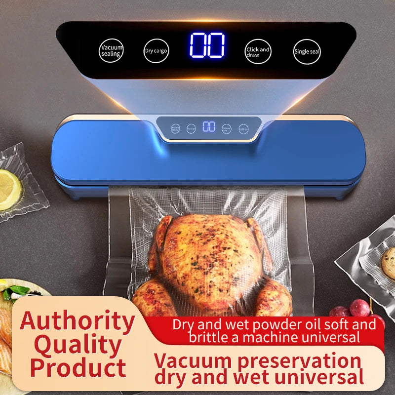 máquina automática de sellado al vacío de alimentos para el hogar con pantalla táctil LCD,