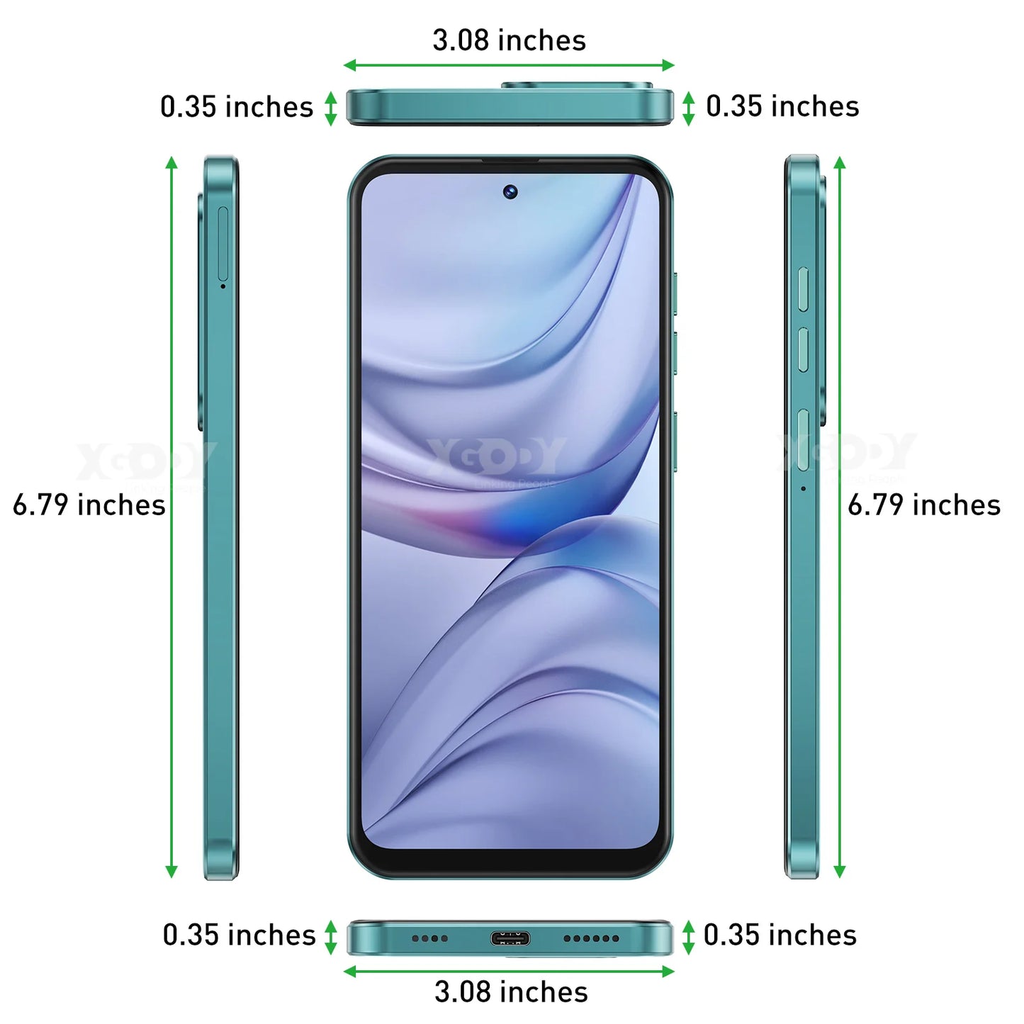 XGODY Mate60 Android 12 Smartphone 6.8" 4+128GB 5280mah