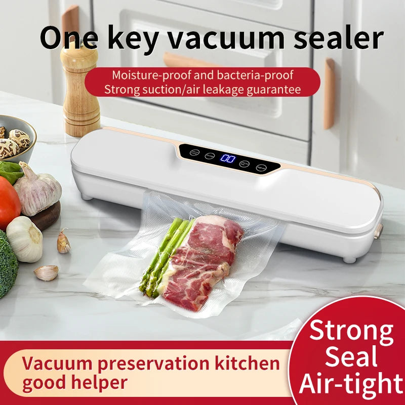 máquina automática de sellado al vacío de alimentos para el hogar con pantalla táctil LCD,