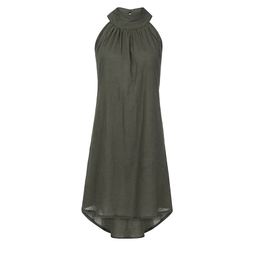 Vestido irregular de vacaciones para mujer vestido de fiesta sin mangas