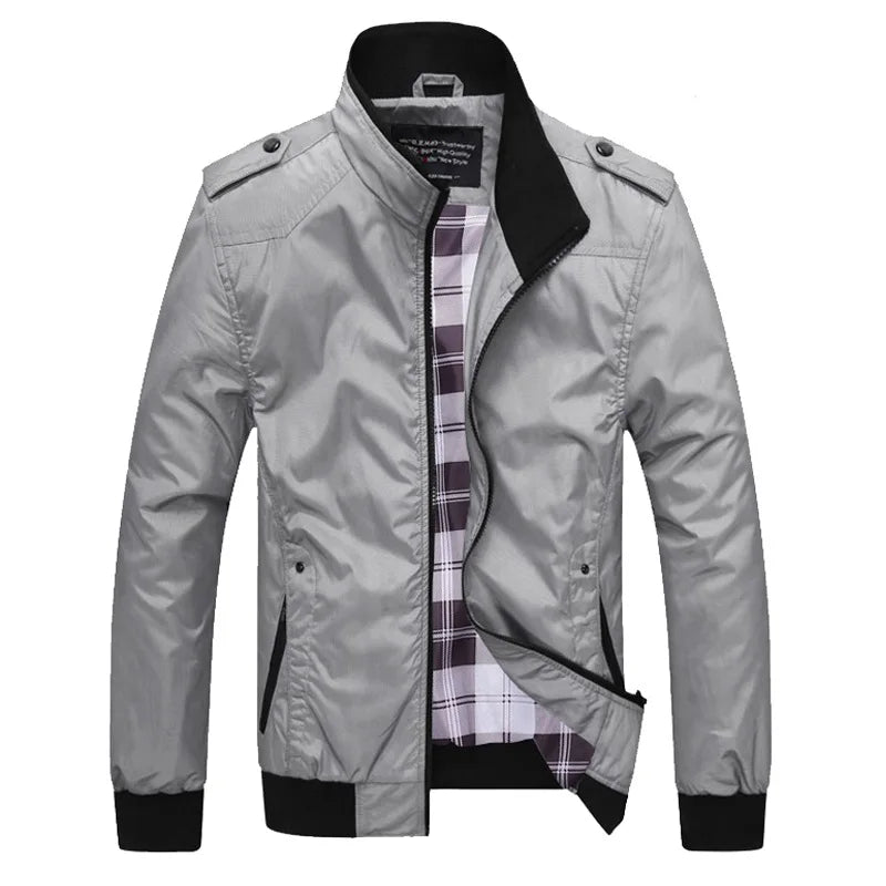Chaquetas Bomber para Hombre Casual Hombre Color Sólido