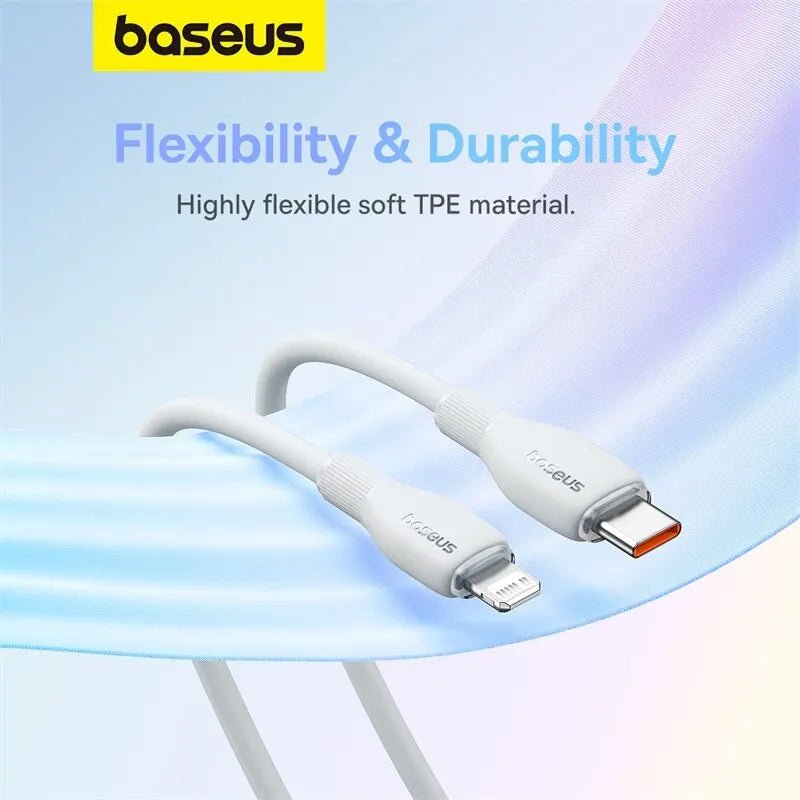 Cable USB C Baseus TPE 20W para iPhone 14 13 12 11 Pro Max