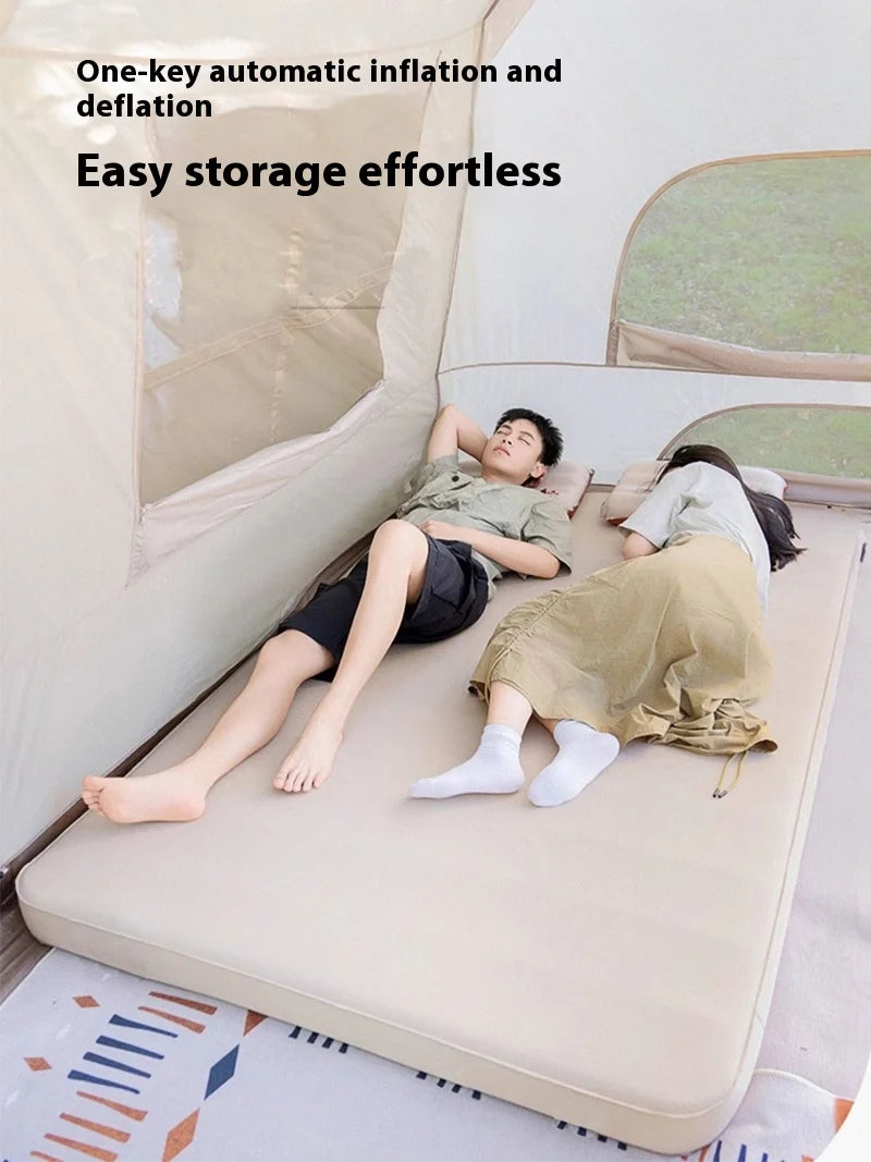 doble Colchón autoinflable Grueso 10cm Compacto plegable para acampar Almohadilla de cama 1-2 personas