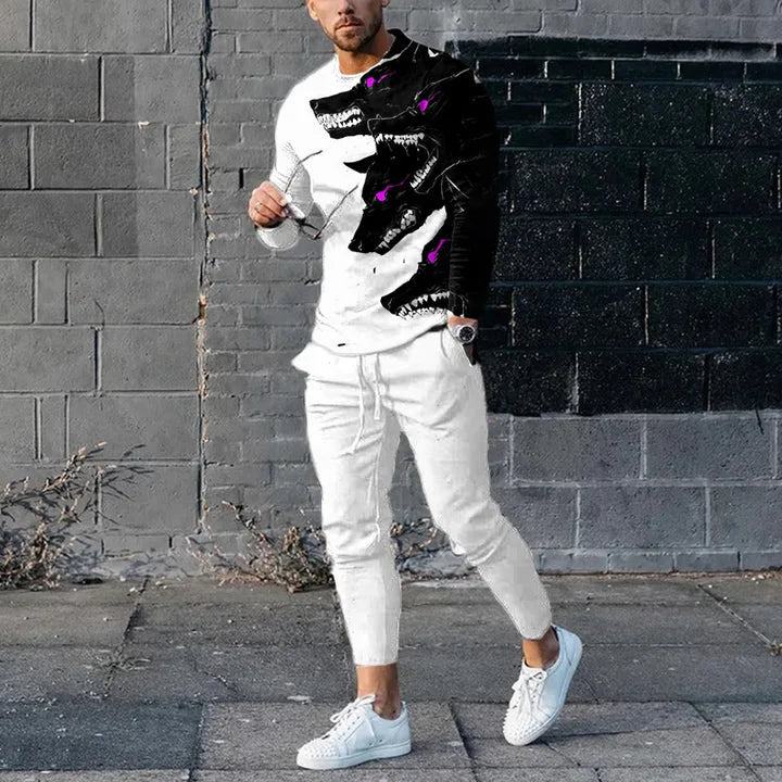 Conjuntos de hombre Estampado animal León Impresión 3D