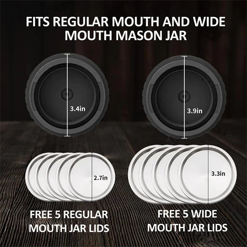Electric Mason Jar Vacuum Sealer Kit Cordless Automatic Jar Sealer Set for Food