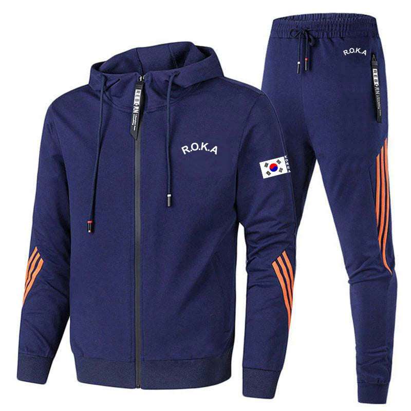 2024 ROKA Korean Fashion Men's Zipper Jacket Hoodie