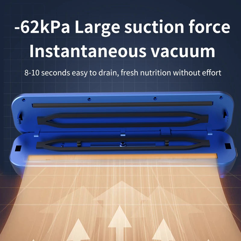 máquina automática de sellado al vacío de alimentos para el hogar con pantalla táctil LCD,