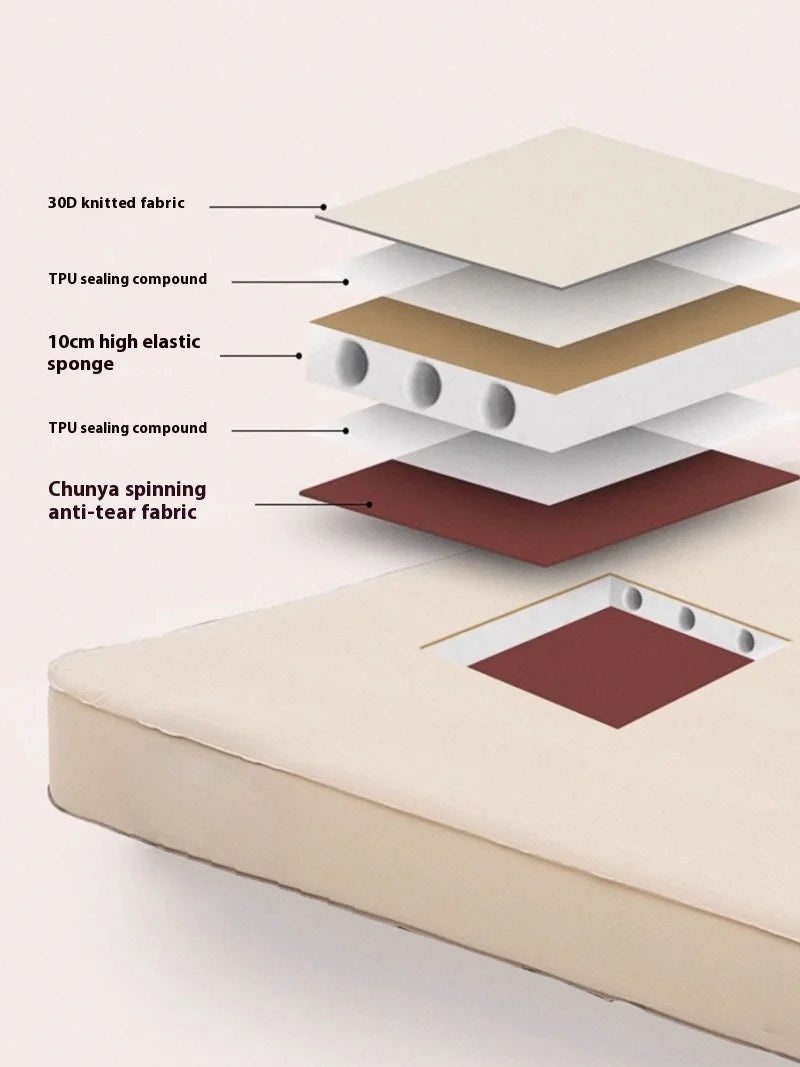 doble Colchón autoinflable Grueso 10cm Compacto plegable para acampar Almohadilla de cama 1-2 personas