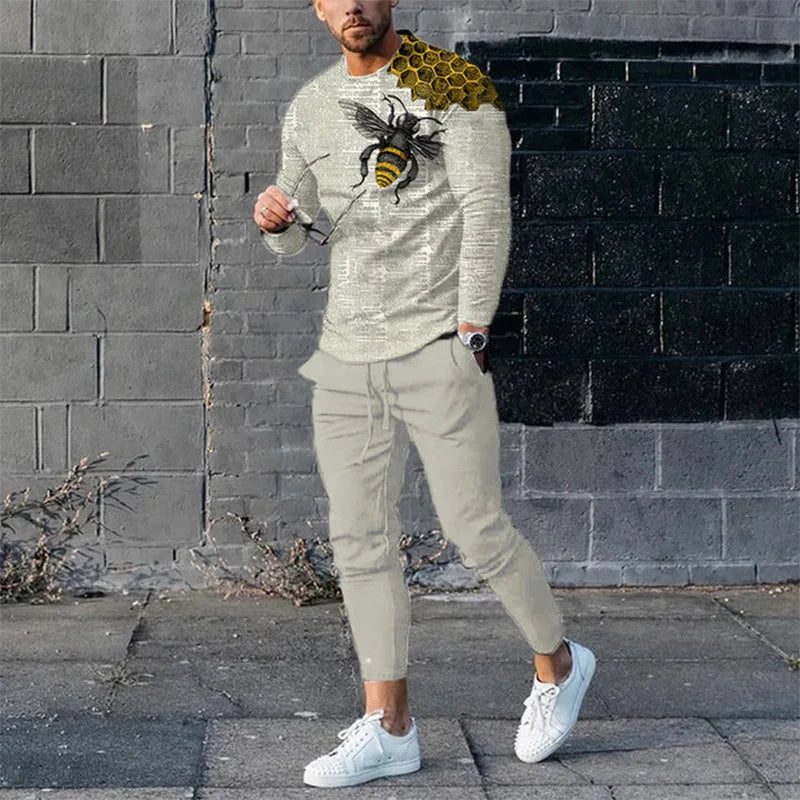 Conjuntos de hombre Estampado animal León Impresión 3D