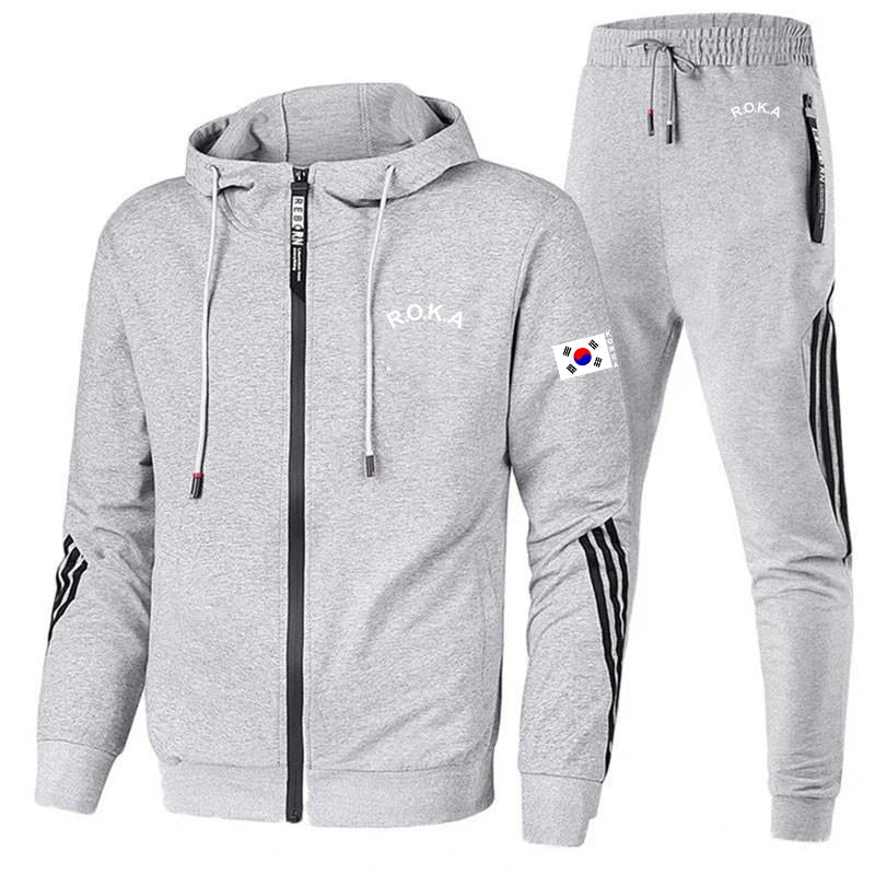 2024 ROKA Korean Fashion Men's Zipper Jacket Hoodie