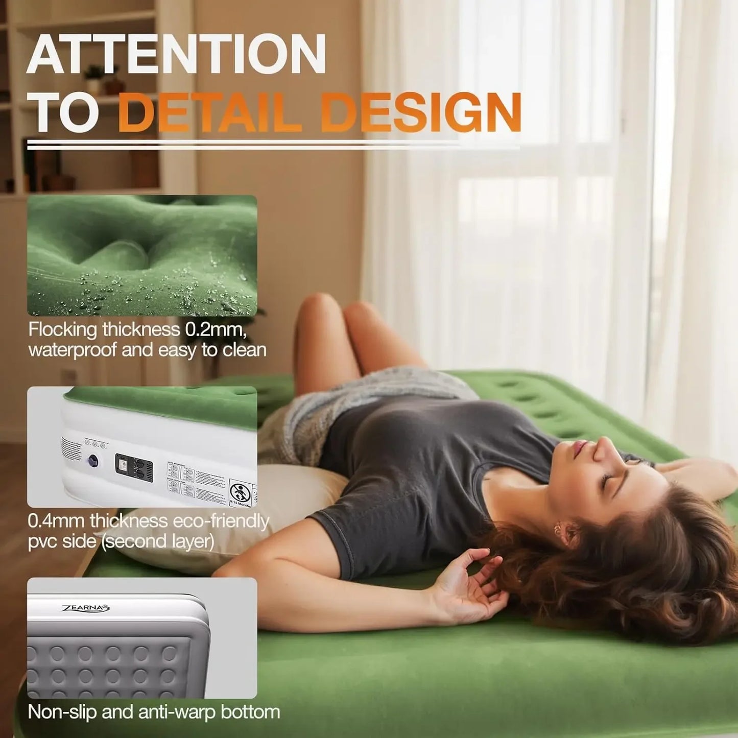 Air Mattress with Built in Pump - Upgraded Twin Blow Up Mattress,