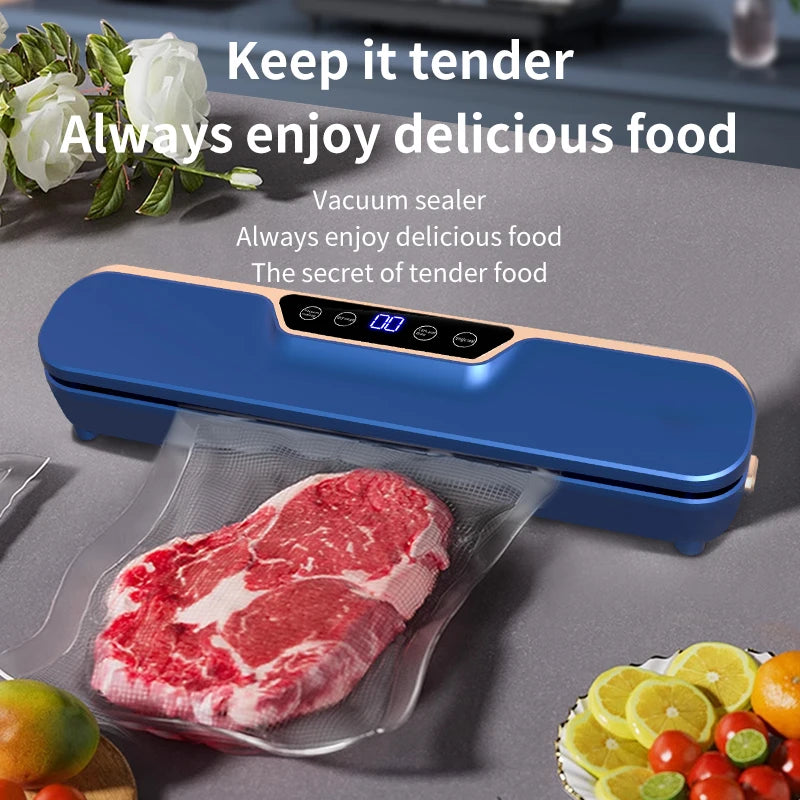 máquina automática de sellado al vacío de alimentos para el hogar con pantalla táctil LCD,