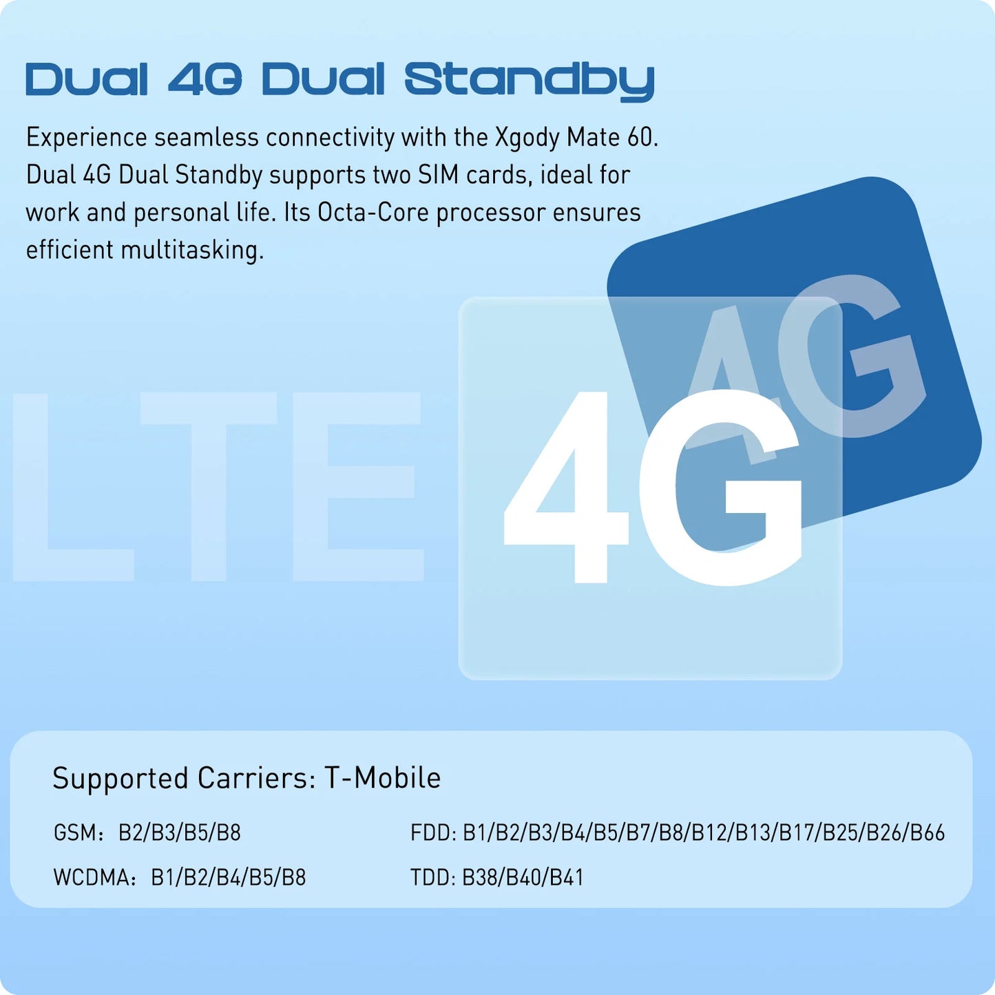 XGODY Mate60 Android 12 Smartphone 6.8" 4+128GB 5280mah