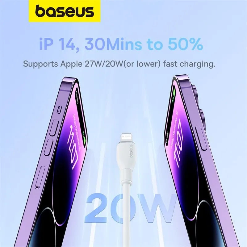 Cable USB C Baseus TPE 20W para iPhone 14 13 12 11 Pro Max