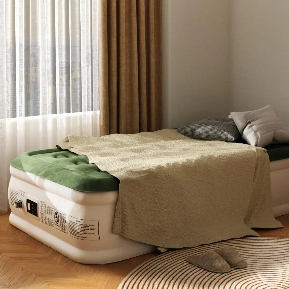 Air Mattress with Built in Pump - Upgraded Twin Blow Up Mattress,