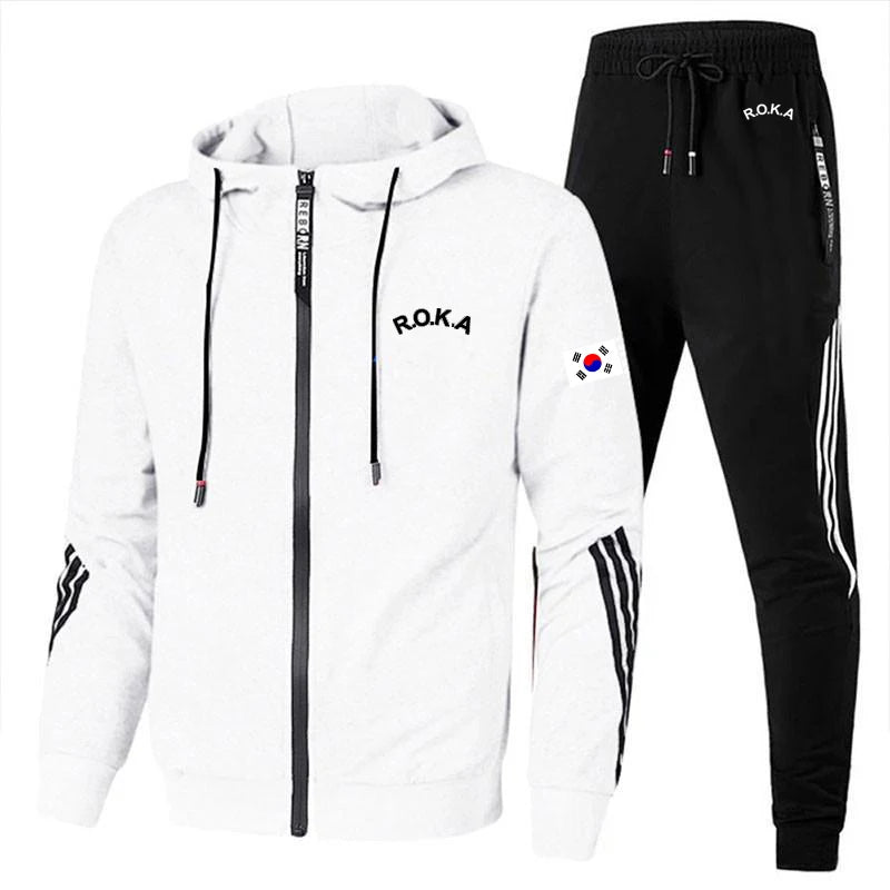 2024 ROKA Korean Fashion Men's Zipper Jacket Hoodie