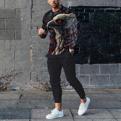 Conjuntos de hombre Estampado animal León Impresión 3D