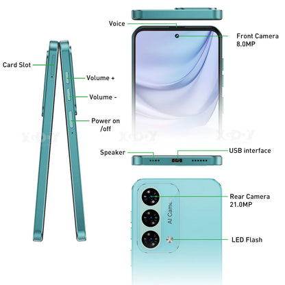 XGODY Mate60 Android 12 Smartphone 6.8" 4+128GB 5280mah