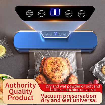 máquina automática de sellado al vacío de alimentos para el hogar con pantalla táctil LCD,