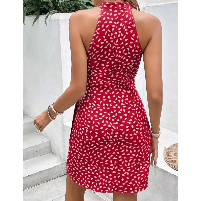 vestidos Moda de verano para mujer con cuello