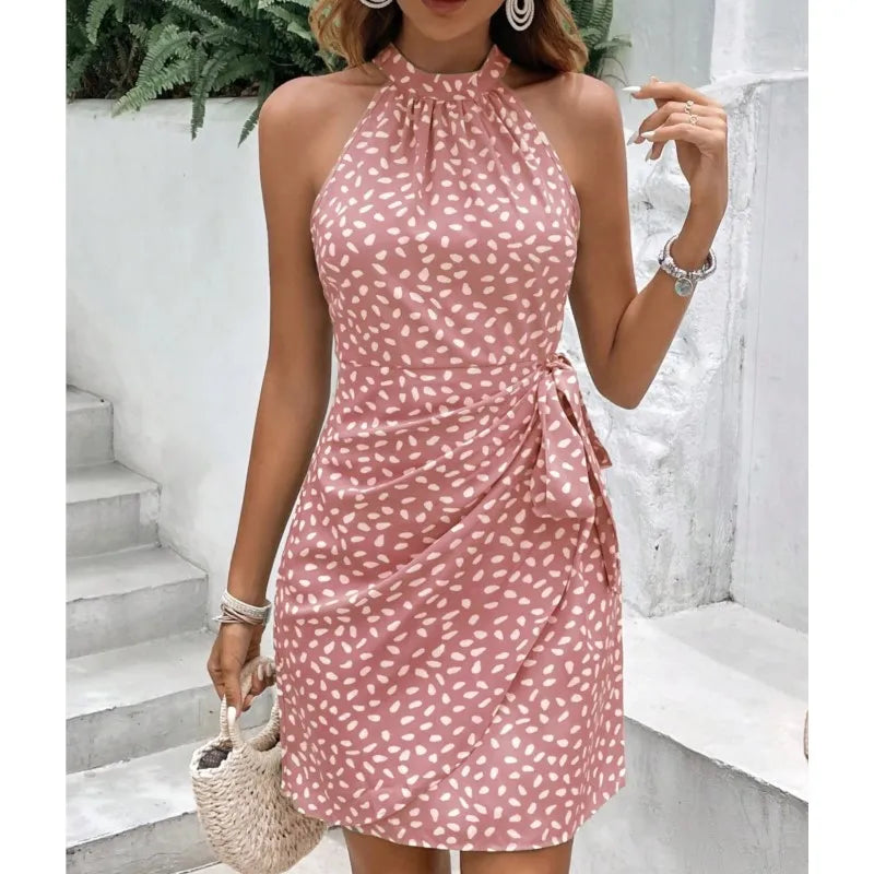 vestidos Moda de verano para mujer con cuello