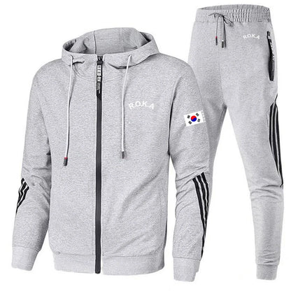 2024  ROKA Korean Fashion Men's Zipper Jacket Hoodie