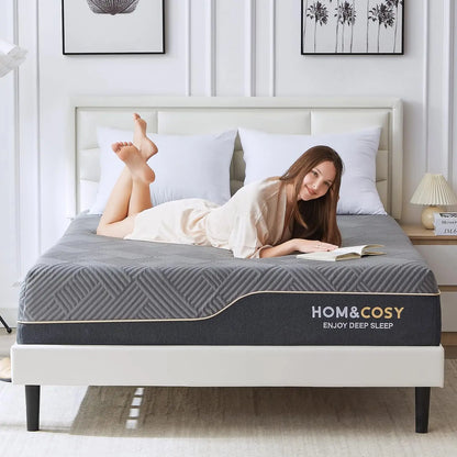 Colchón Queen Size Hcore de 10 pulgadas, gel refrescante de lujo