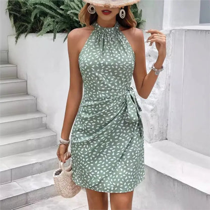 vestidos Moda de verano para mujer con cuello