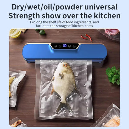 máquina automática de sellado al vacío de alimentos para el hogar con pantalla táctil LCD,