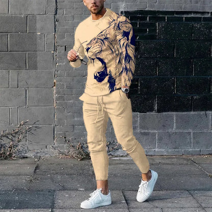 Conjuntos de hombre Estampado animal León Impresión 3D
